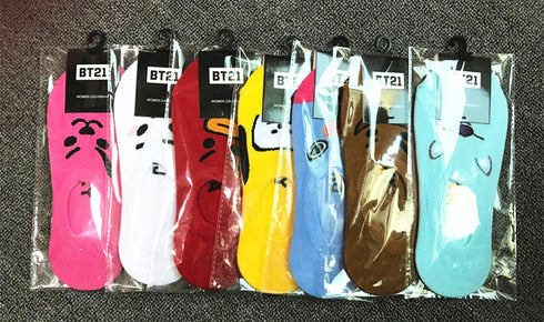 Cartoon boat socks men and women socks shallow mouth socks cotton thin section invisible socks - ROUTINE FASHION